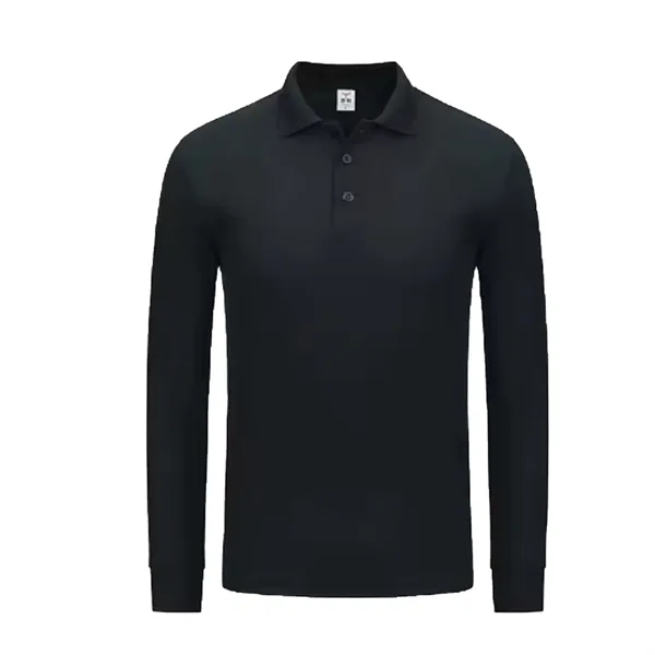 Men's Long Sleeve Polo Shirts - Men's Long Sleeve Polo Shirts - Image 3 of 3