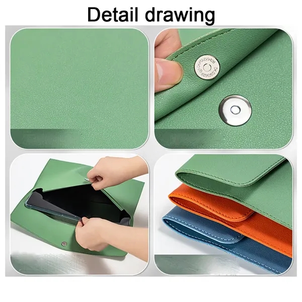 13'' x 9 1/2'' PU Leather A4 File Folder Document Holder - 13'' x 9 1/2'' PU Leather A4 File Folder Document Holder - Image 2 of 4