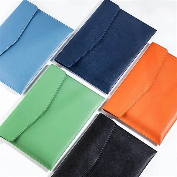 13'' x 9 1/2'' PU Leather A4 File Folder Document Holder - 13'' x 9 1/2'' PU Leather A4 File Folder Document Holder - Image 3 of 4