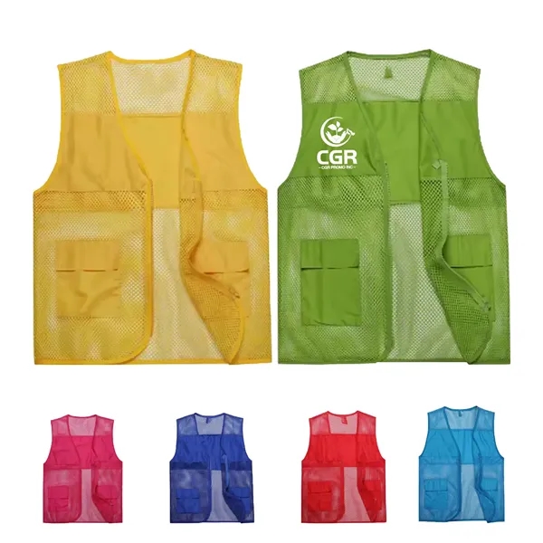 Supermarket Uniform Vests Workwear with Pockets - Supermarket Uniform Vests Workwear with Pockets - Image 0 of 3