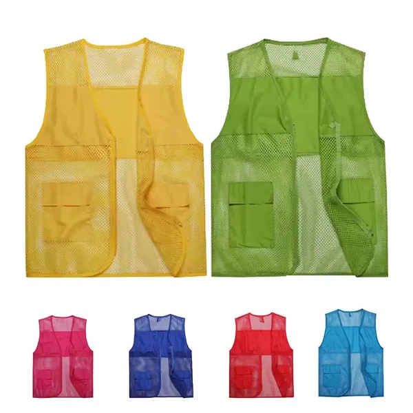 Supermarket Uniform Vests Workwear with Pockets - Supermarket Uniform Vests Workwear with Pockets - Image 2 of 3