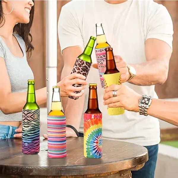 12oz Custom Full Color Beer Soda Bottle Can Cooler Sleeve - 12oz Custom Full Color Beer Soda Bottle Can Cooler Sleeve - Image 4 of 4