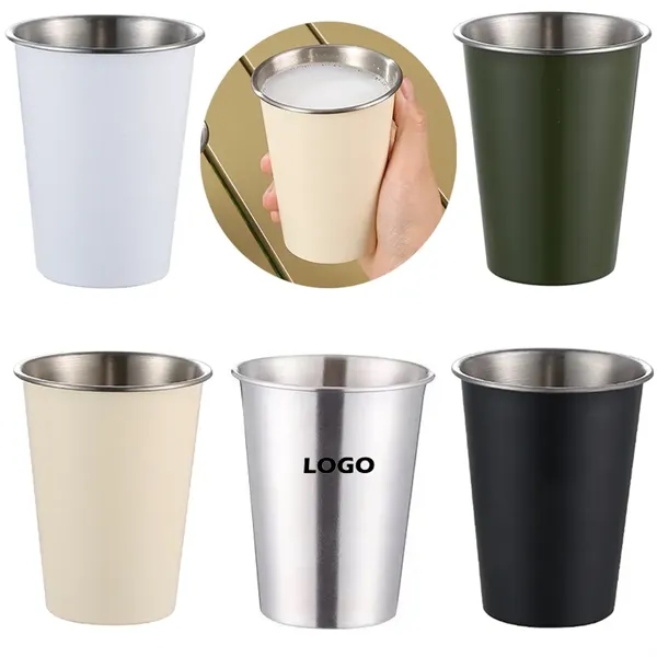 12oz Stainless Steel Cup Shot Glasses Restaurant Barware - 12oz Stainless Steel Cup Shot Glasses Restaurant Barware - Image 0 of 3