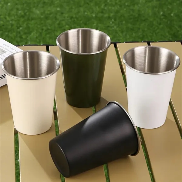 12oz Stainless Steel Cup Shot Glasses Restaurant Barware - 12oz Stainless Steel Cup Shot Glasses Restaurant Barware - Image 3 of 3