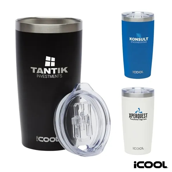 iCOOL® Lewiston 20 oz. Double Wall Stainless Steel Tumbler - iCOOL® Lewiston 20 oz. Double Wall Stainless Steel Tumbler - Image 0 of 3