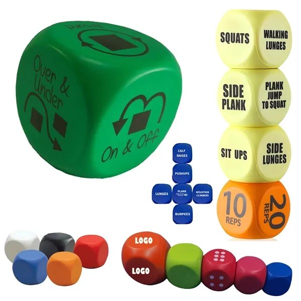 Stress Relief Foam Dice Cube Ball
