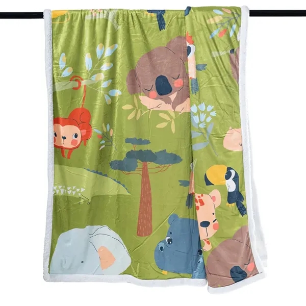 Custom Crystal Velvet Sublimation Blanket with SherpaBacking - Custom Crystal Velvet Sublimation Blanket with SherpaBacking - Image 2 of 3