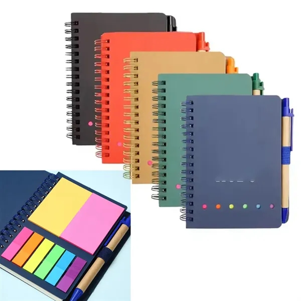Notebook with Sticky Notes and Pen - Notebook with Sticky Notes and Pen - Image 0 of 3