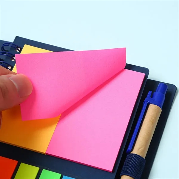 Notebook with Sticky Notes and Pen - Notebook with Sticky Notes and Pen - Image 1 of 3