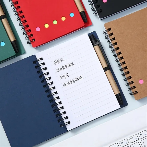 Notebook with Sticky Notes and Pen - Notebook with Sticky Notes and Pen - Image 3 of 3