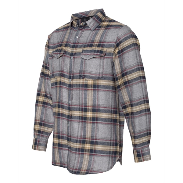 Burnside Snap Front Plaid Flannel Shirt - Burnside Snap Front Plaid Flannel Shirt - Image 8 of 13