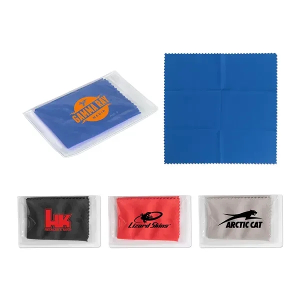 6" x 6" Microfiber Cloth in Pouch - 6" x 6" Microfiber Cloth in Pouch - Image 0 of 4