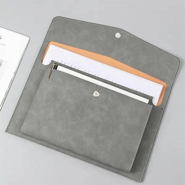 A4 Expanding PU Leather File Folders Holder - A4 Expanding PU Leather File Folders Holder - Image 1 of 7