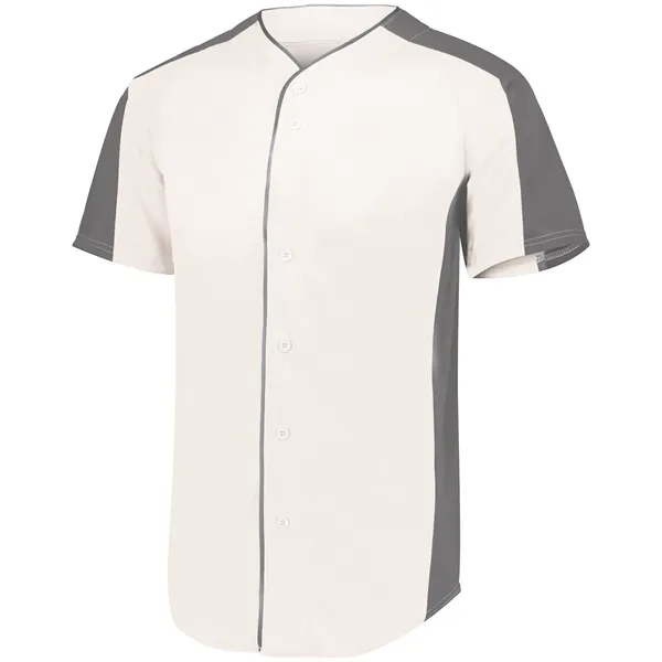 Augusta Sportswear Youth Full-Button Baseball Jersey - Augusta Sportswear Youth Full-Button Baseball Jersey - Image 9 of 9