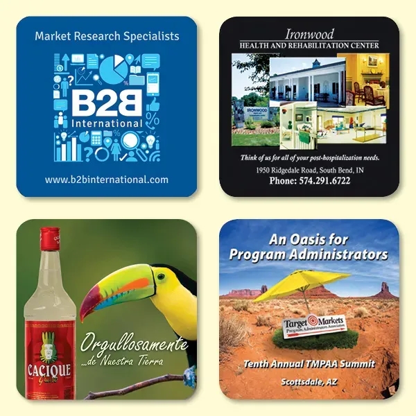 Vynex® Heavy Duty 3.6" x 3.6" x 1/8" Drink Coaster - Vynex® Heavy Duty 3.6" x 3.6" x 1/8" Drink Coaster - Image 0 of 0