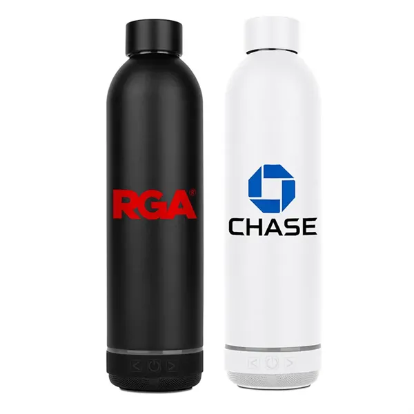 SoundSip Double Wall 18oz. Bottle with Wireless Speaker - SoundSip Double Wall 18oz. Bottle with Wireless Speaker - Image 0 of 10