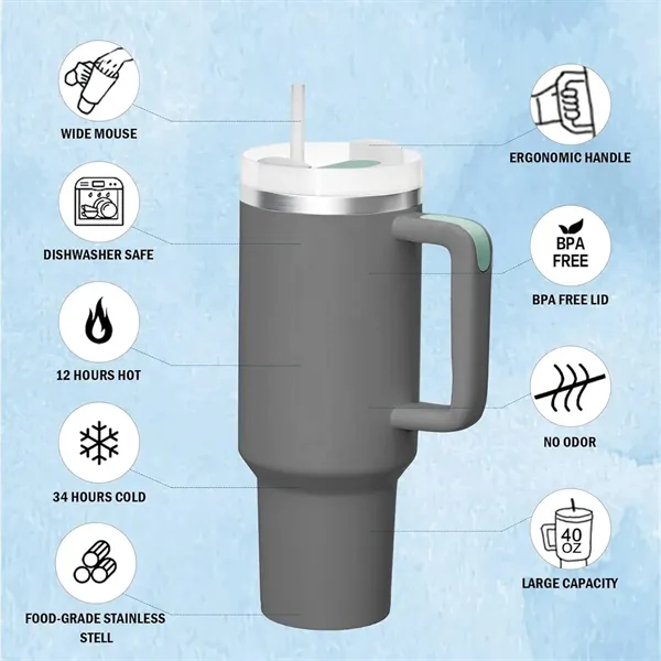 40Oz Stainless Steel Cup - 40Oz Stainless Steel Cup - Image 2 of 4