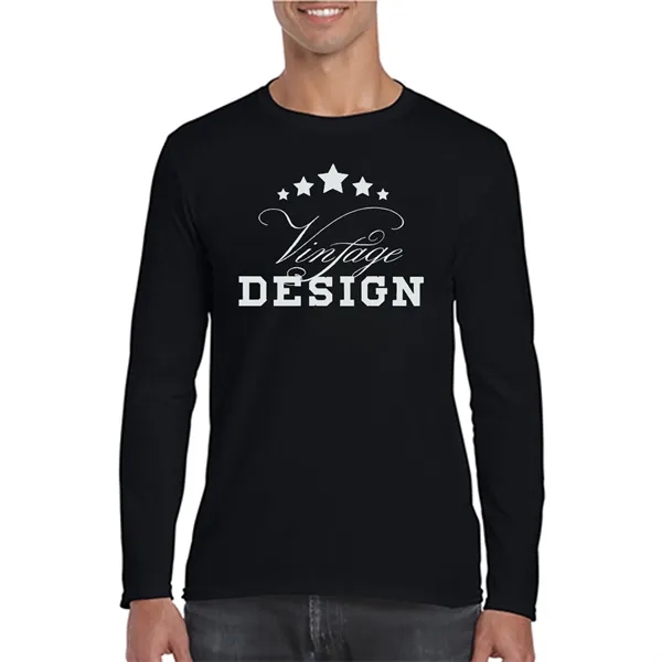 SoftStyle Adult Long Sleeve T-Shirts 4.5 oz cotton - SoftStyle Adult Long Sleeve T-Shirts 4.5 oz cotton - Image 5 of 11