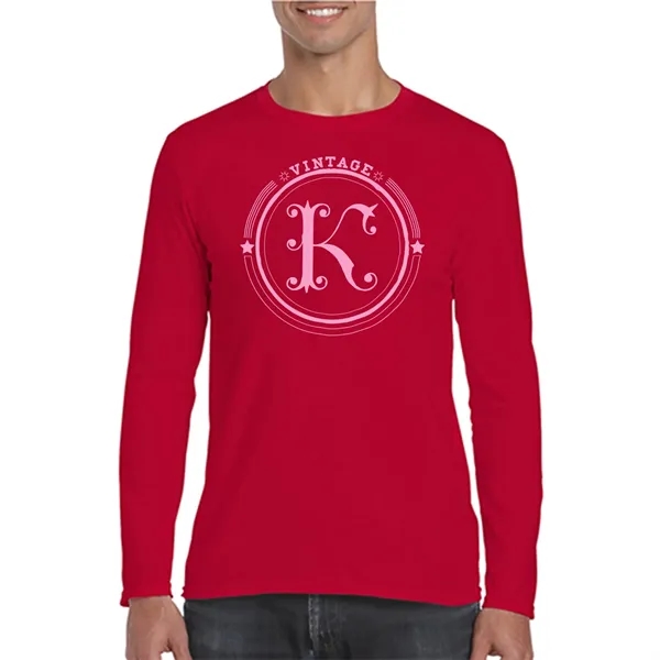 SoftStyle Adult Long Sleeve T-Shirts 4.5 oz cotton - SoftStyle Adult Long Sleeve T-Shirts 4.5 oz cotton - Image 2 of 11