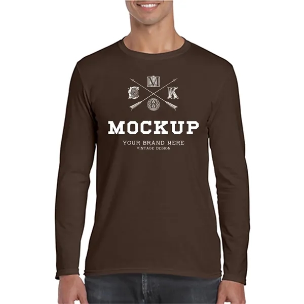SoftStyle Adult Long Sleeve T-Shirts 4.5 oz cotton - SoftStyle Adult Long Sleeve T-Shirts 4.5 oz cotton - Image 4 of 11