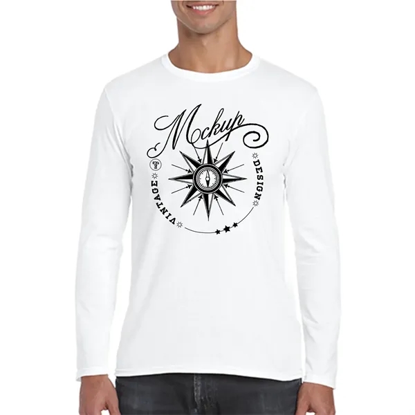 SoftStyle Adult Long Sleeve T-Shirts 4.5 oz cotton - SoftStyle Adult Long Sleeve T-Shirts 4.5 oz cotton - Image 11 of 11