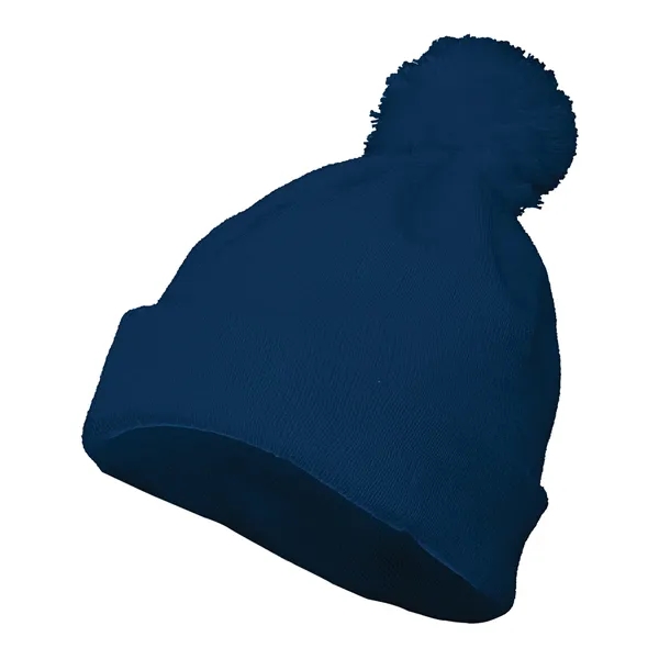 Augusta Sportswear Two Layer Acrylic Knit Pom Beanie - Augusta Sportswear Two Layer Acrylic Knit Pom Beanie - Image 7 of 12