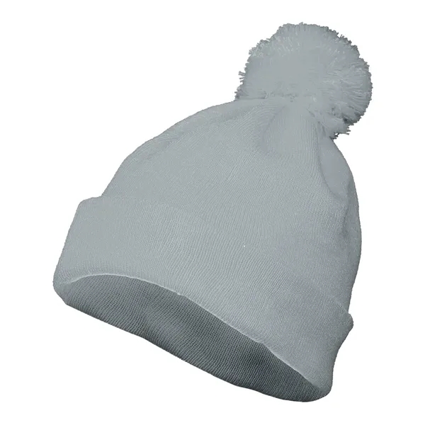 Augusta Sportswear Two Layer Acrylic Knit Pom Beanie - Augusta Sportswear Two Layer Acrylic Knit Pom Beanie - Image 12 of 12