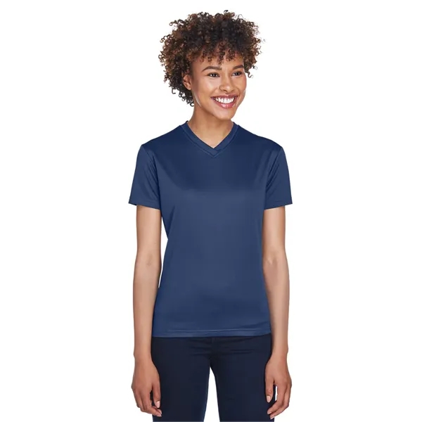 UltraClub Ladies' Cool & Dry Sport V-Neck T-Shirt - UltraClub Ladies' Cool & Dry Sport V-Neck T-Shirt - Image 6 of 14