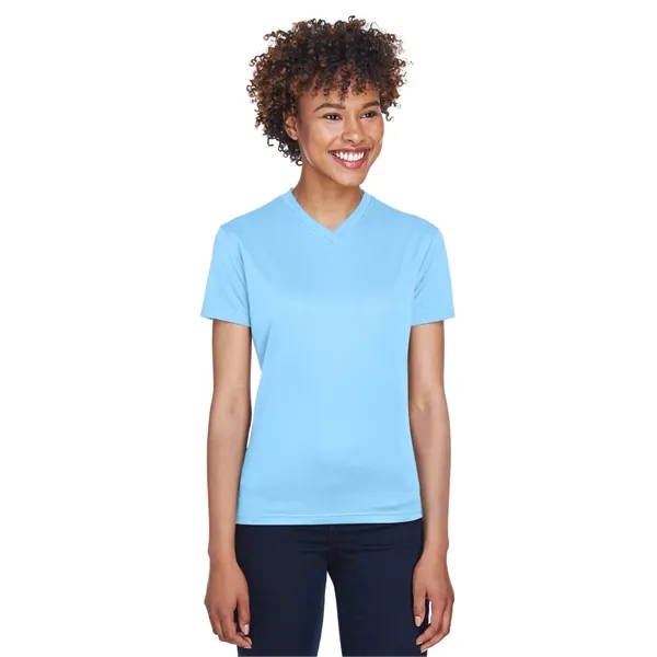 UltraClub Ladies' Cool & Dry Sport V-Neck T-Shirt - UltraClub Ladies' Cool & Dry Sport V-Neck T-Shirt - Image 11 of 14