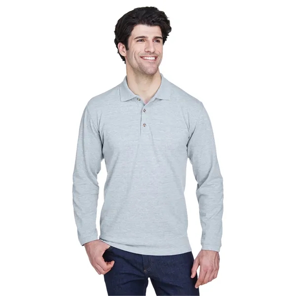 UltraClub Adult Long-Sleeve Classic Pique Polo - UltraClub Adult Long-Sleeve Classic Pique Polo - Image 3 of 42