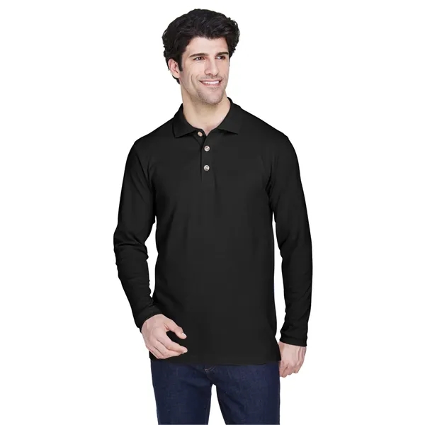 UltraClub Adult Long-Sleeve Classic Pique Polo - UltraClub Adult Long-Sleeve Classic Pique Polo - Image 6 of 42