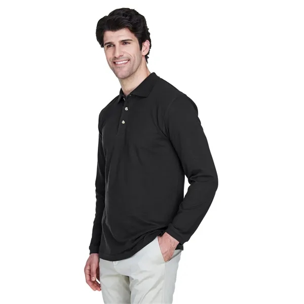 UltraClub Adult Long-Sleeve Classic Pique Polo - UltraClub Adult Long-Sleeve Classic Pique Polo - Image 34 of 42