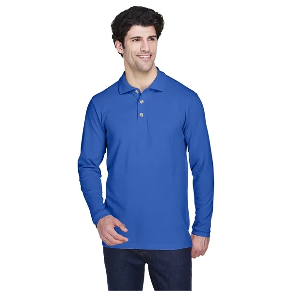 UltraClub Adult Long-Sleeve Classic Pique Polo - UltraClub Adult Long-Sleeve Classic Pique Polo - Image 9 of 42