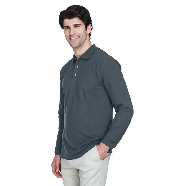 UltraClub Adult Long-Sleeve Classic Pique Polo - UltraClub Adult Long-Sleeve Classic Pique Polo - Image 40 of 42