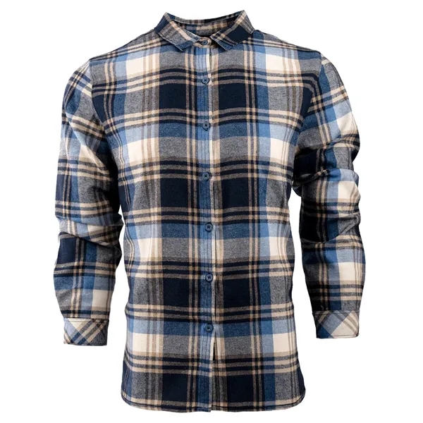 Burnside Ladies' Yarn-Dyed Long Sleeve Plaid Flannel Shirt - Burnside Ladies' Yarn-Dyed Long Sleeve Plaid Flannel Shirt - Image 10 of 13