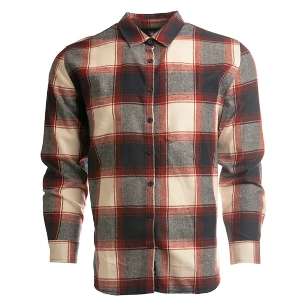 Burnside Ladies' Yarn-Dyed Long Sleeve Plaid Flannel Shirt - Burnside Ladies' Yarn-Dyed Long Sleeve Plaid Flannel Shirt - Image 12 of 13