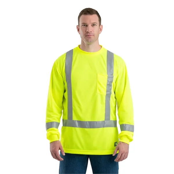 Berne Men's Hi-Vis Class 3 Performance Long Sleeve Pocket... - Berne Men's Hi-Vis Class 3 Performance Long Sleeve Pocket... - Image 1 of 5