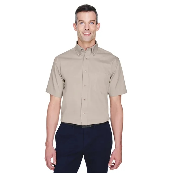 Harriton Men's Easy Blend™ Short-Sleeve Twill Shirt with ... - Harriton Men's Easy Blend™ Short-Sleeve Twill Shirt with ... - Image 39 of 46