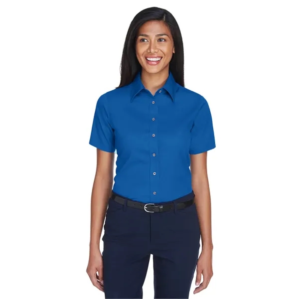 Harriton Ladies' Easy Blend™ Short-Sleeve Twill Shirt wit... - Harriton Ladies' Easy Blend™ Short-Sleeve Twill Shirt wit... - Image 34 of 47