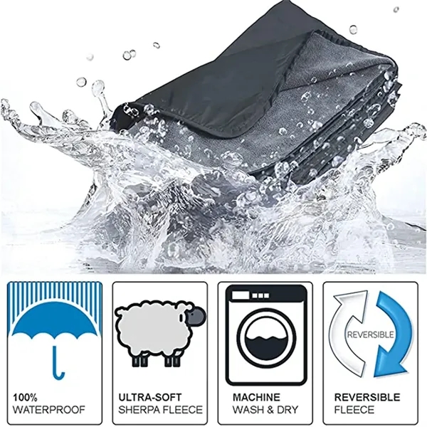 Custom Waterproof Outdoor Sherpa Blanket - Custom Waterproof Outdoor Sherpa Blanket - Image 3 of 4