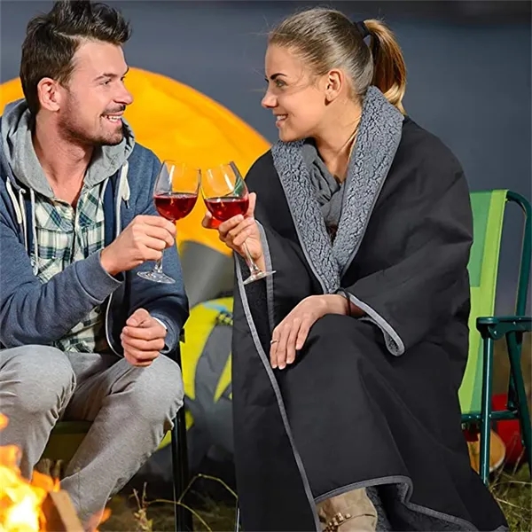 Custom Waterproof Outdoor Sherpa Blanket - Custom Waterproof Outdoor Sherpa Blanket - Image 4 of 4