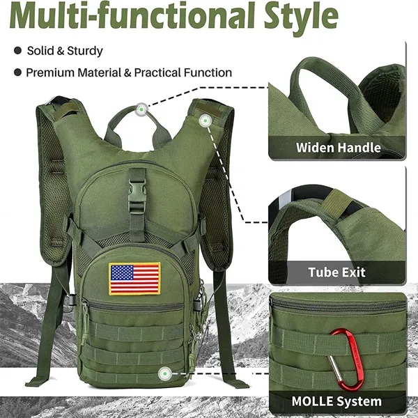 Tactical Hydration Pack Outdoor Hiking Cycling Hydro Bag - Tactical Hydration Pack Outdoor Hiking Cycling Hydro Bag - Image 2 of 4