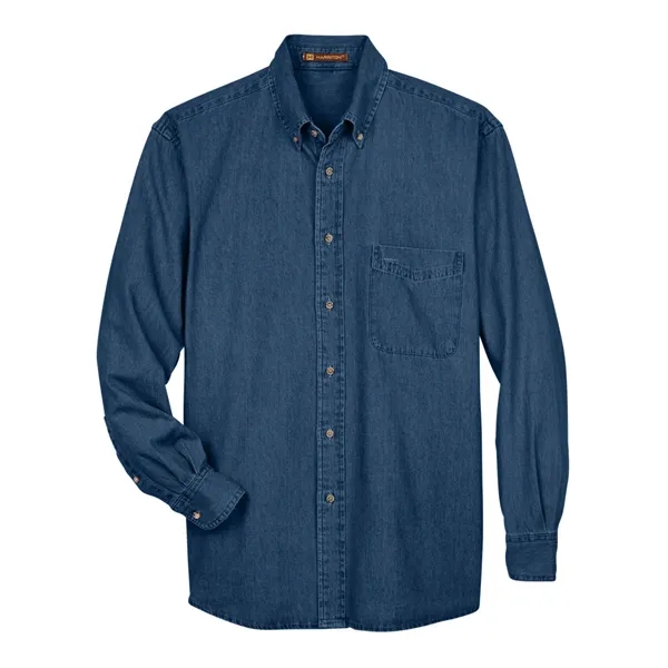 Harriton Men's Tall Long-Sleeve Denim Shirt - Harriton Men's Tall Long-Sleeve Denim Shirt - Image 11 of 22