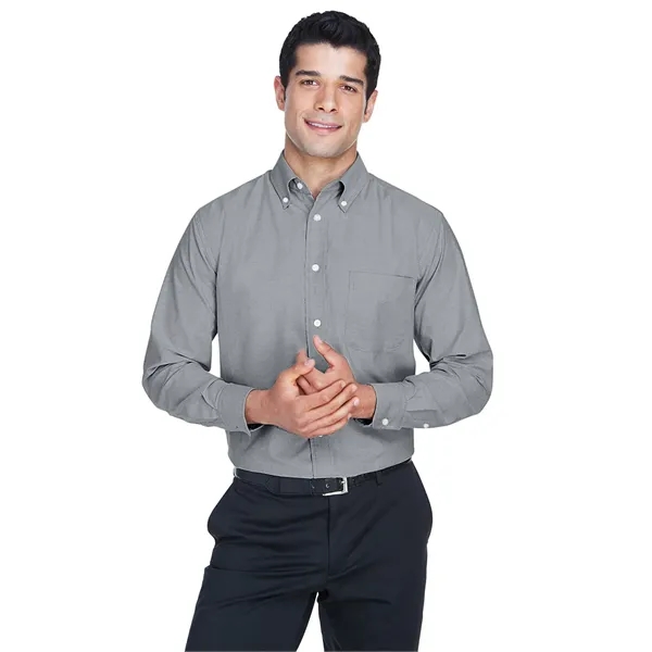 Harriton Men's Long-Sleeve Oxford with Stain-Release - Harriton Men's Long-Sleeve Oxford with Stain-Release - Image 15 of 30