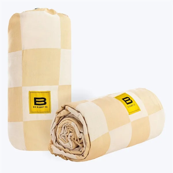 Big Beachy ™ Blanket  - Beige Checkered - Big Beachy ™ Blanket  - Beige Checkered - Image 0 of 1