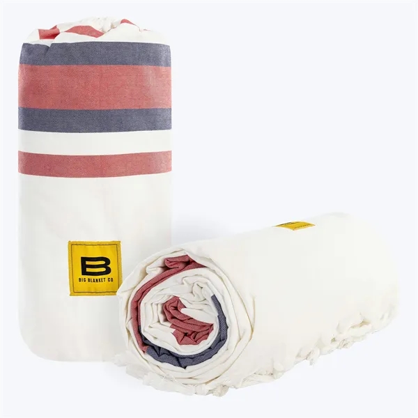 Big Beachy ™ Blanket  - White Stripes - Big Beachy ™ Blanket  - White Stripes - Image 0 of 1