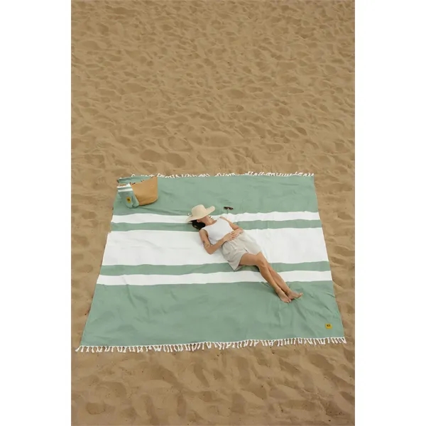 Big Beachy ™ Blanket  - Green Stripes - Big Beachy ™ Blanket  - Green Stripes - Image 1 of 1