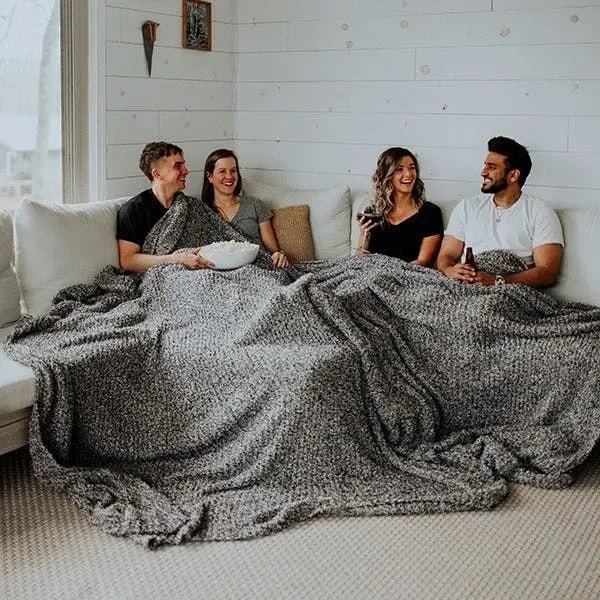 Premier Plush™ Blanket - Black Heather 10 x 10 - Premier Plush™ Blanket - Black Heather 10 x 10 - Image 1 of 1
