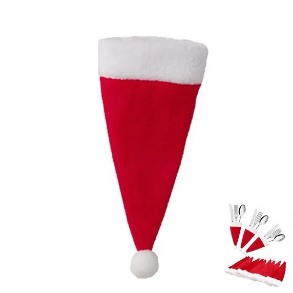 Christmas Hat Knife And Fork Cover - Christmas Hat Knife And Fork Cover - Image 0 of 2