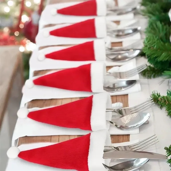 Christmas Hat Knife And Fork Cover - Christmas Hat Knife And Fork Cover - Image 2 of 2